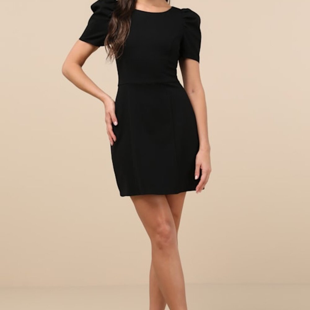 Lulus Kasai Black Short Sleeve Mini Dress - Size XL